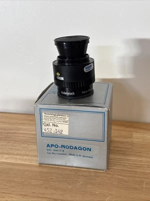 Lente ampliadora Rodenstock APO Rodagon 90 mm F4 para negativos 6X6/6X7 Nuevo de Lote Antiguo COMO NUEVO Foto 1 de 4