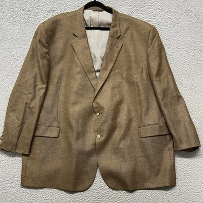 Jack Victor Blazer Mens 58 Brown Wool Silk Linen Sport Coat Classic Preppy - Image 1 of 4