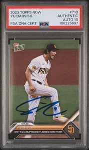 2023 Topps Now Signed Yu Darvish Padres #710 Autographed Padres Card PSA 10 Auto - Picture 1 of 2