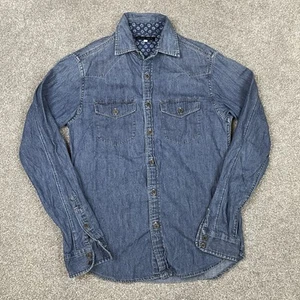Alex Mill Hemd Herren XS Chambray Western Denim Langarm Freizeit Knopfleiste Blau - Bild 1 von 8