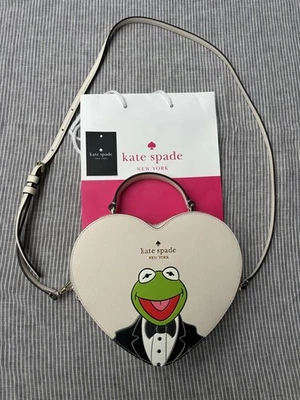 Kate Spade X Disney Kermit Muppets Crossbody Heart bag Collectible Japan NEW FS - Image 1 of 4