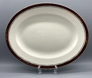 Alfred Meakin Burgundy Gold KINGSDALE Oval Serving Platter 14.5" x 11.5" - Picture 1 of 11