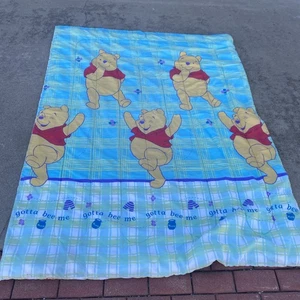 Vintage Disney 1990er Winnie Puuh Twin Bettdecke Decke 62x86 2-seitig wie besehen - Bild 1 von 7