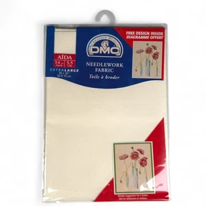 Cross Stitch Fabric 14 Count DMC Aida Extra Large 20 x 30 Inch Ecru DC28U - Picture 1 of 2