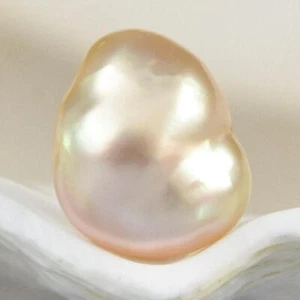 2.05 cts South Sea Keshi Pearl 8.76 mm Bi-color Indonesia undrilled 0.41 g - Picture 1 of 13
