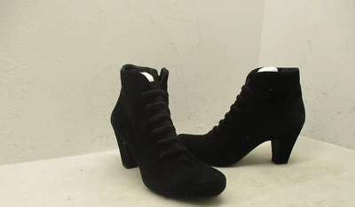 Pos Ole Rouge Black Suede Leather Zip Ankle Boots Womens Size 35 EUR - Image 1 of 4