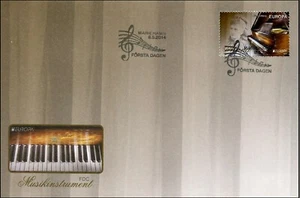 Music Grand Piano Musicinstruments Keyboards Aland Finland Mint FDC 2014 - Picture 1 of 1
