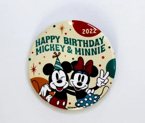 Disney Happy Birthday Mickey & Minnie 2022 Button Pin Neu ohne Etikett - Bild 1 von 2