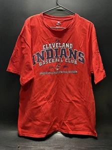 Cleveland Indians rotes T-Shirt Erwachsene XL Chief Wahoo Majestic - Bild 1 von 6