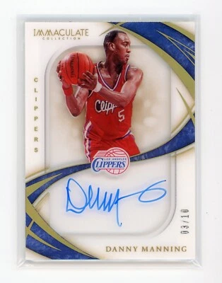 2019-20 Immaculate Collection DANNY MANNING Shadowbox Signatures Gold #d 03/10 - Image 1 of 2