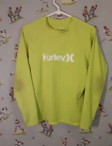 🌊 Hurley Women's Green Long Sleeve Rash Guard Swim Shirt UPF 50+ Size Medium - Picture 1 of 9