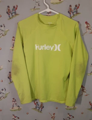 🌊 Camisa de natación para mujer Hurley verde manga larga protección contra erupciones UPF 50+ talla mediana Foto 1 de 4