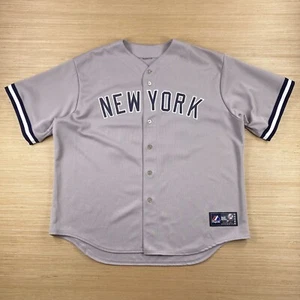 Maglia Majestic Uomo XXXL Grigio New York Yankees Jorge Posada 20 MLB Baseball - Foto 1 di 11