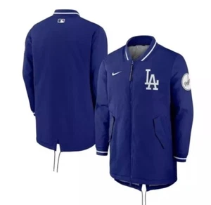 Nike Los Angeles Dodgers Chaqueta Aislada Dugout Cremallera Completa AZUL Para Hombres S MLB - Imagen 1 de 7