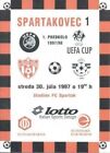Programme Spartak Trnava Slovakia - Birkirkara Malta 1997 UEFA CUP