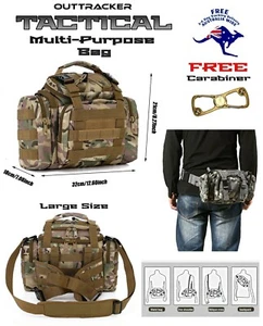 Large Multi-Purpose Shoulder Waist Bag Molle Hunting Fishing Fanny Pack - Picture 1 of 11