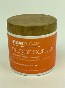 Raw Sugar Scrub Face Body Exfoliate Smooth Revive Coconut Mango 15oz NEW - Picture 1 of 4