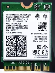 Intel Wifi6 AX200 AX2000NGW 802.11ax MU-MIMO 80MHz+80MHz/160MHz Bluetooth 5 Card - Picture 1 of 3