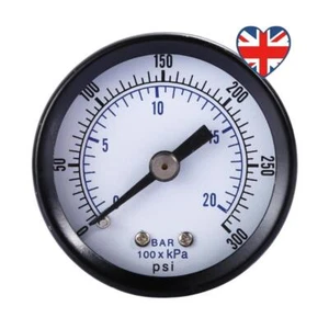 0-300 PSI Manometer 0-20Bar Dial Digital Drucktester Vakuum Manometer - Bild 1 von 6