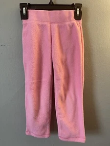 TCP Kids Girls Solid Pink Cozy Soft Fleece Elastic Waist Pull On Pants Pink 4 XS - Picture 1 of 4