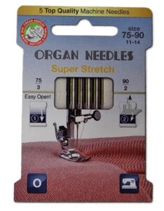 Nähmaschinennadeln Organ Needles Super Stretch 75 - 90  Zutaten Nähzubehör - Bild 1 von 1