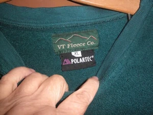 Vintage VT Fleece Co. Dunkelgrüner Pullover Sweatshirt mit Rundhalsausschnitt Erwachsene Gr. XL - Bild 1 von 3