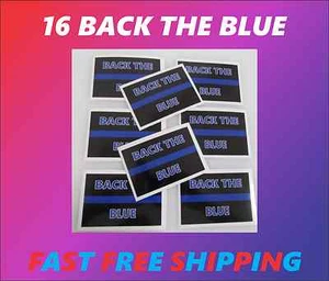 16 THIN BLUE LINE Back The Blue Flag Sticker Decals POLICE SUPPORT Bumper Window - Picture 1 of 3