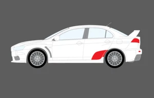 Mitsubishi Evolution 10, KLAR HECKBOGEN STEINSCHLAG LACKSCHUTZ SCHUTZFOLIE - Bild 1 von 3