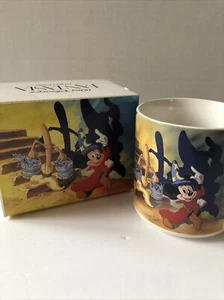 Taza de café Fantasia Mickey Mouse - Copa de Japón Walt Disney 50 aniversario con caja - Imagen 1 de 10