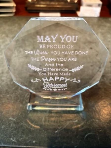 Glücklicher Ruhestand Kristall Andenken (ich ging wieder arbeiten) - Bild 1 von 2