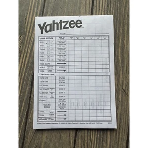Yahtzee Score Pads Replacement Sheets Official Hasbro New - Picture 1 of 3
