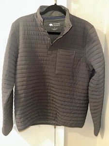 Chaqueta Pullover Para Hombre Pequeña Acolchada Crosby A Presión Gris Carbón Usada en Excelente Condición - Imagen 1 de 9