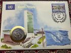 1985 Kennedy Half Dollar BU Coin & Stamp envelope German Issue RARE UN   #XX111