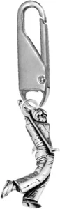 S1 Golf Golfer charm on a SILVER SNAP Detachable Zipper Pulls for Bags, Coats - Picture 1 of 4
