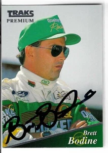 Brett Bodine Signed 1994 Traks Premium Race Card #133 NASCAR - Picture 1 of 1