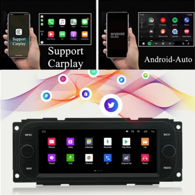 6.8'' Stereo Radio For Jeep Grand Cherokee Chrysler Grand Voyager Sebring 300M - Image 1 of 4