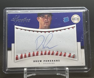 2012 Panini Signature Series Rated Game Ball /299 Drew Pomeranz Rookie Auto RC