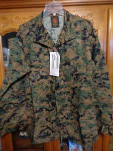 Blusa USMC MARPAT WOODLAND Camisa de Combate MEDIANA LARGA NUEVA CON ETIQUETA ML NUEVA CON ETIQUETAS - Imagen 1 de 17