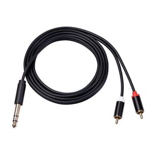 6.35 mm to 2RCA Cable, RCA Cable 6.35mm Male to 2 RCA Male Stereo Audio2972