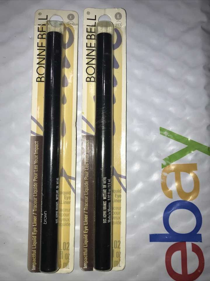 Lote de 2 delineadores BONNE BELL delineador de ojos líquido impactante 217E MARRÓN nip LEER Foto 1 de 2