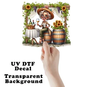 Pegatina/calcomanía transparente Afternoon at the Vineyard UV DTF - Imagen 1 de 7