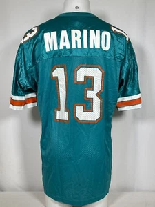 Dan Marino #13 Miami Dolphins NFL Champion Aqua Jersey Men's 48 - Picture 1 of 11