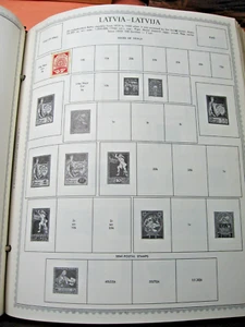 19 Vintage Latvia Stamps from 1955 Supreme Global Album - Picture 1 of 4