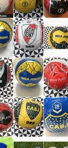 Fußball # 2. Combo 1/4 Bälle River P schwarz/weiß Boca Junioren gelb/blau. - Bild 1 von 16