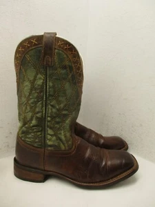 Laredo Brown Green Leather Western Cowboy Boot Mens Size 10 D Style 7827 - Picture 1 of 16