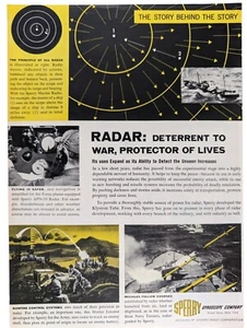 Frühwarnradar "Geschichte hinter der Geschichte" Sperry 1956 Zeitdruck Anzeige ~8x11" - Bild 1 von 1