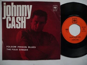 JOHNNY CASH Folsom Prison Blues / The Folk Singer 45 7" single 1968 Norway EX- - Picture 1 of 2