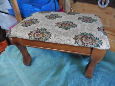 stool vintage wood 9h x 15w  x 12 - Image 1 of 4