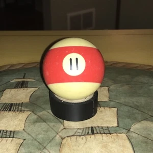 Bola de billar estándar vintage de 2 1/4" #11 a rayas rojas marfil - Imagen 1 de 12