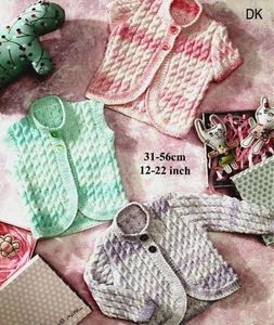 VINTAGE "COPY" Premature size included 31-56cm / 12-22 ins Knit. Pattern 8 Ply - Picture 1 of 4